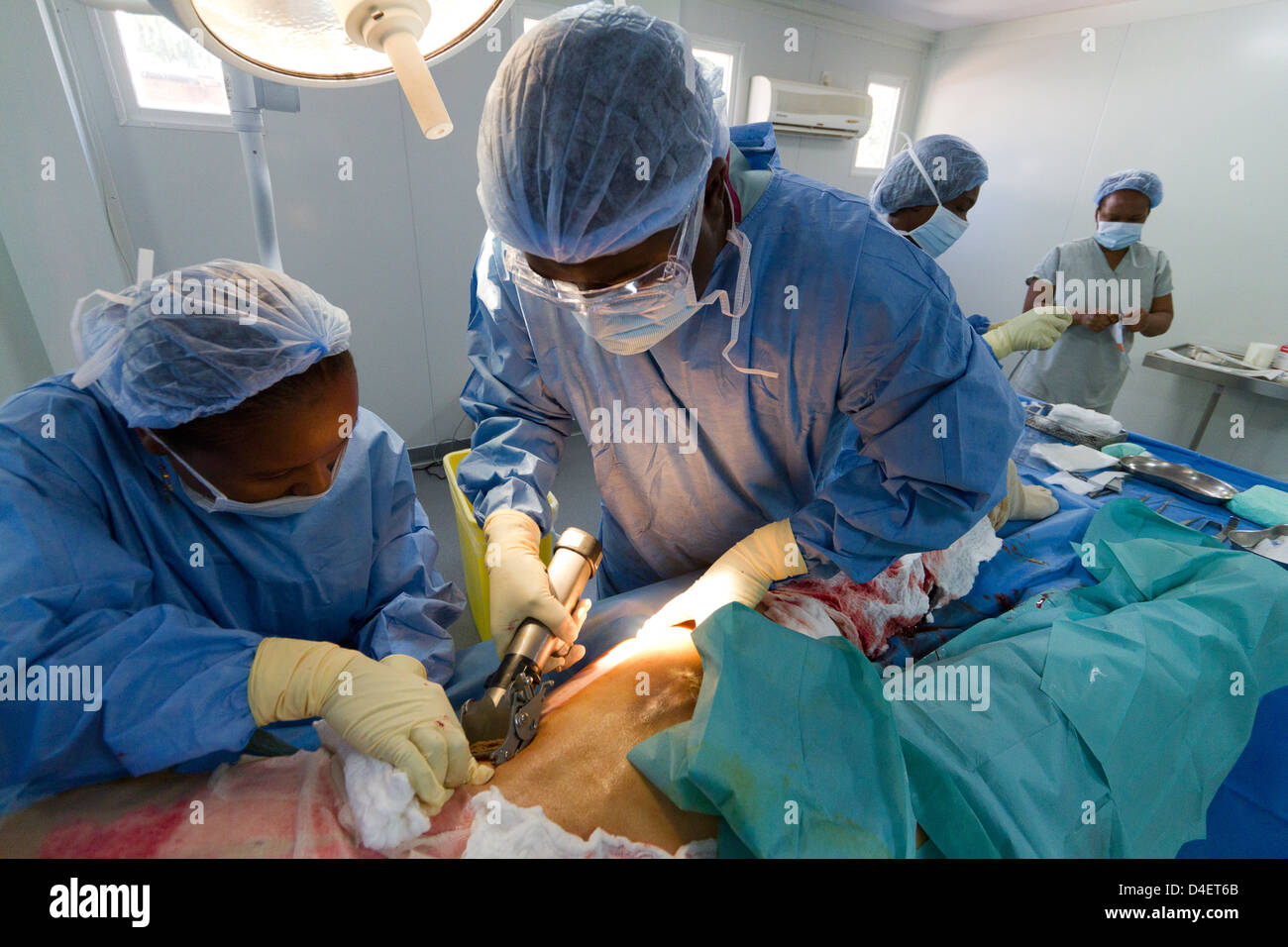 Hauttransplantation in MSF Krankenhaus Port-au-Prince Haiti Stockfoto