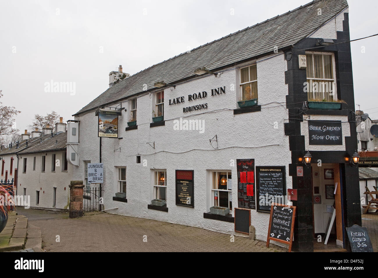 Lake Road Inn Restaurant und Pub in Keswick im Lake District Stockfoto