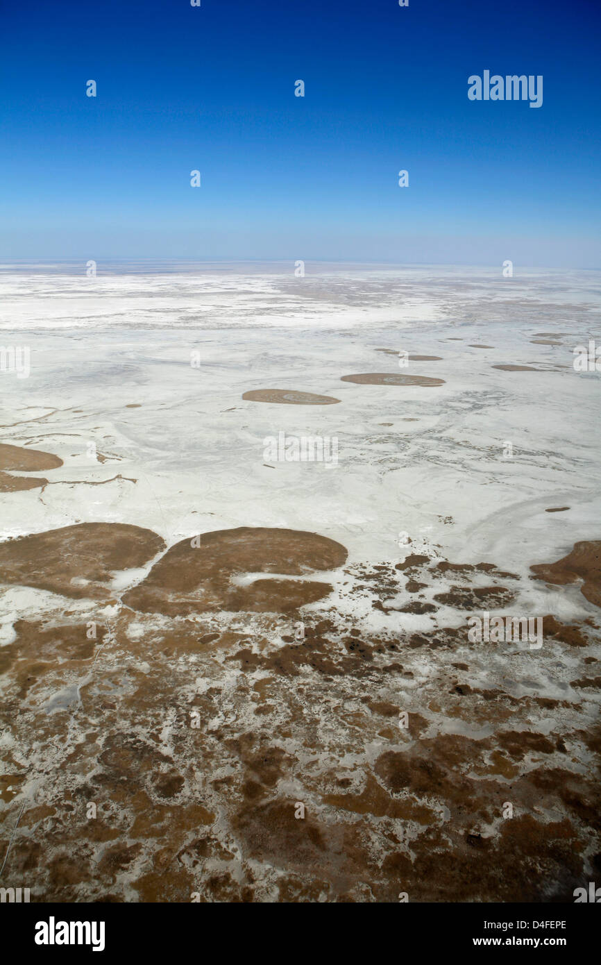 Das Salz der Makgadikgadi Pan, nordöstlichen Botswana Stockfoto