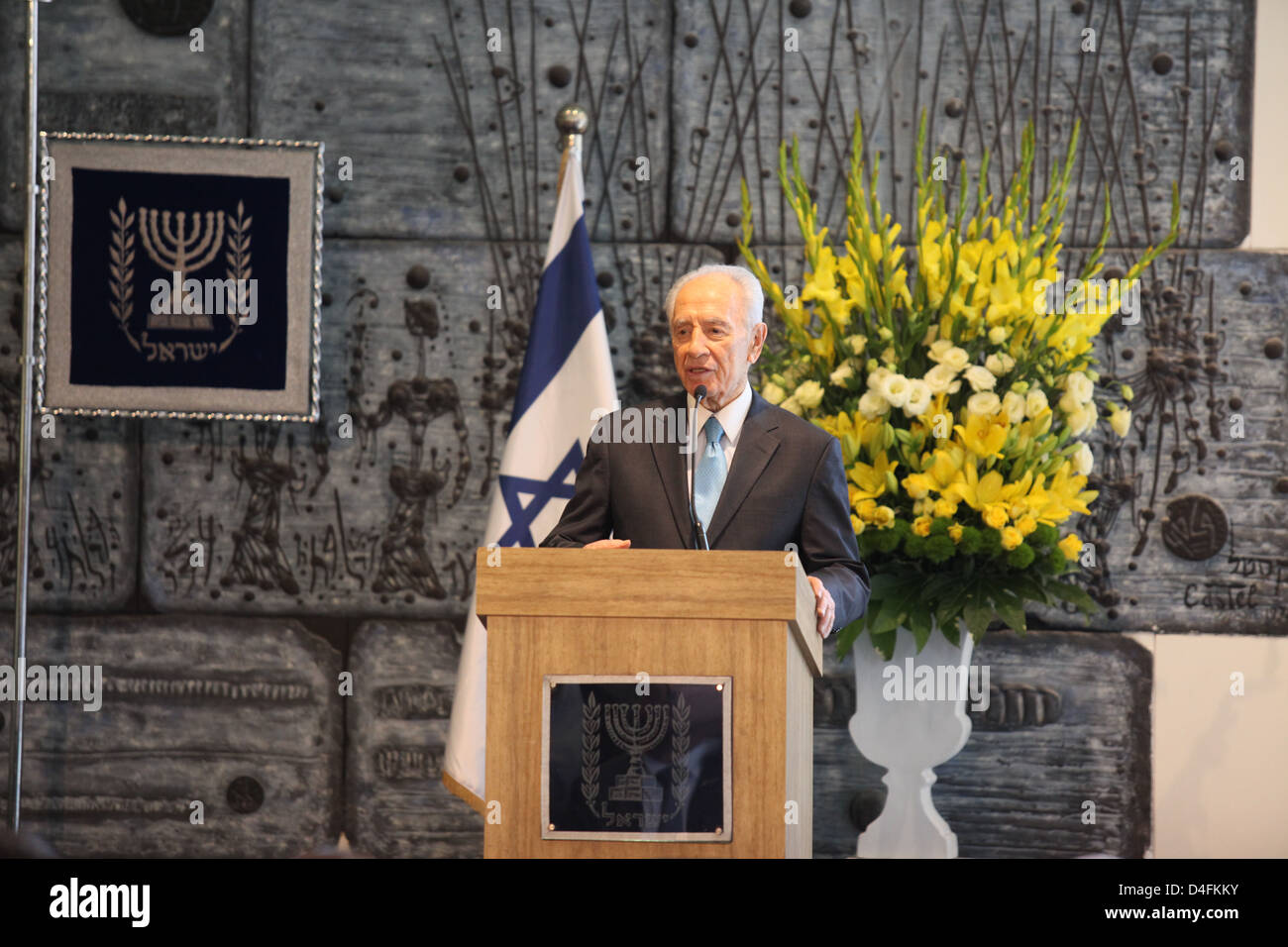 Präsident Shimon Peres Stockfoto
