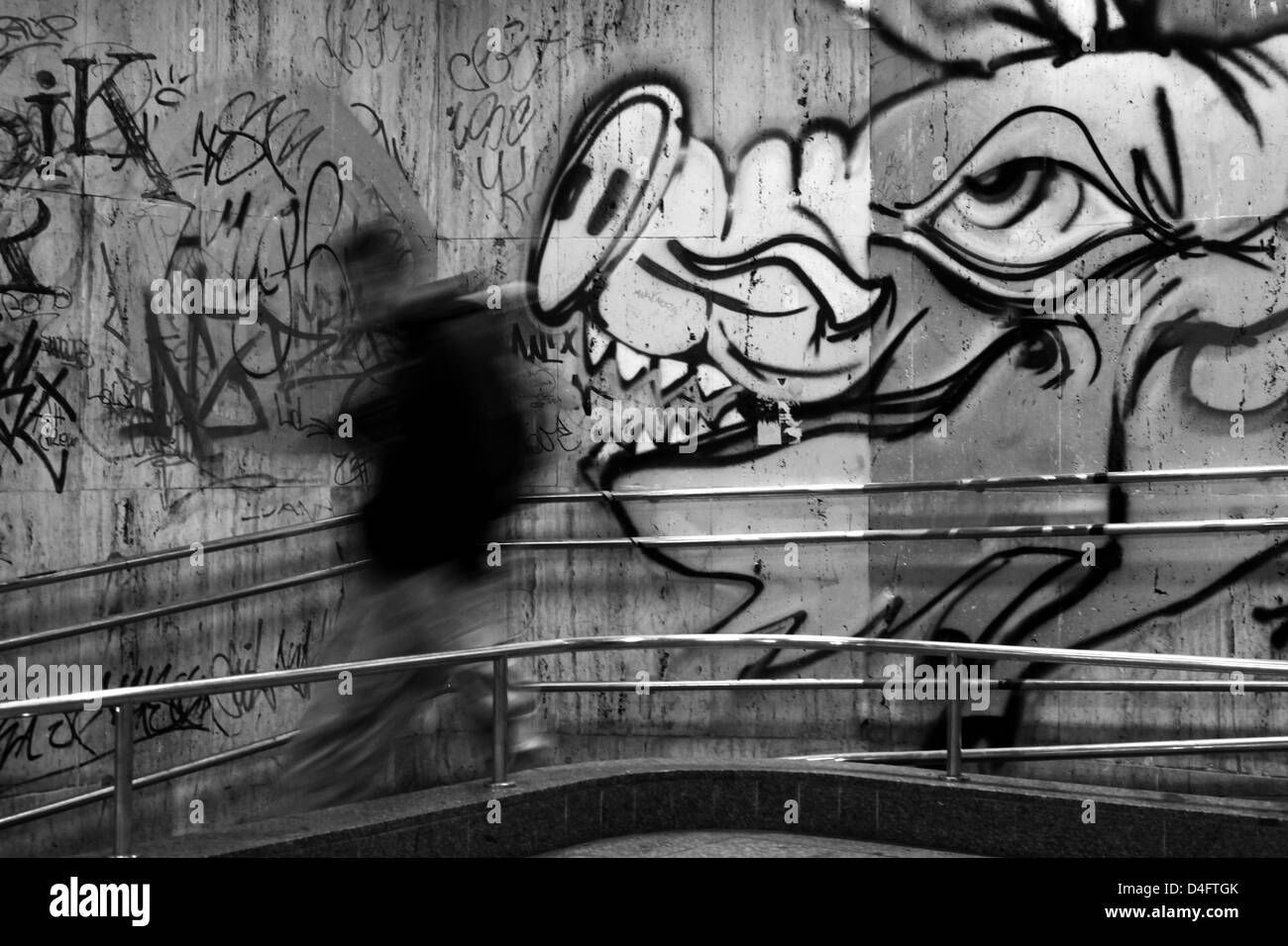 Graffiti-Wand Stockfoto