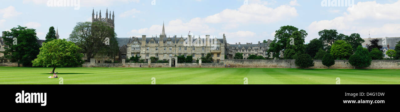 Panorama des Merton College, Oxford, England Stockfoto