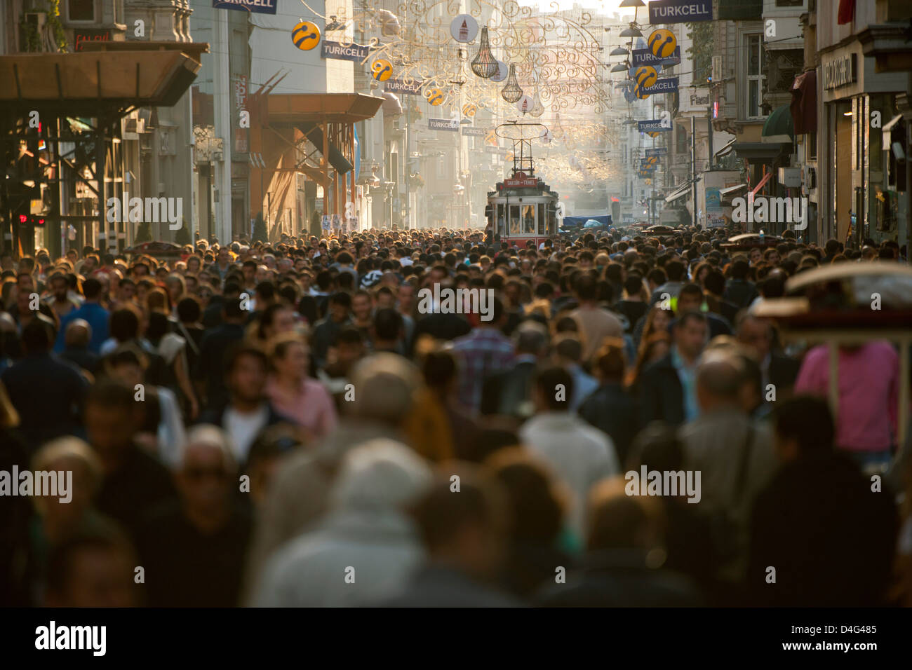 Ägypten, Istanbul Beyoglu, Istiklal Caddesi (Unabhüngigkeitsstrasse). Stockfoto