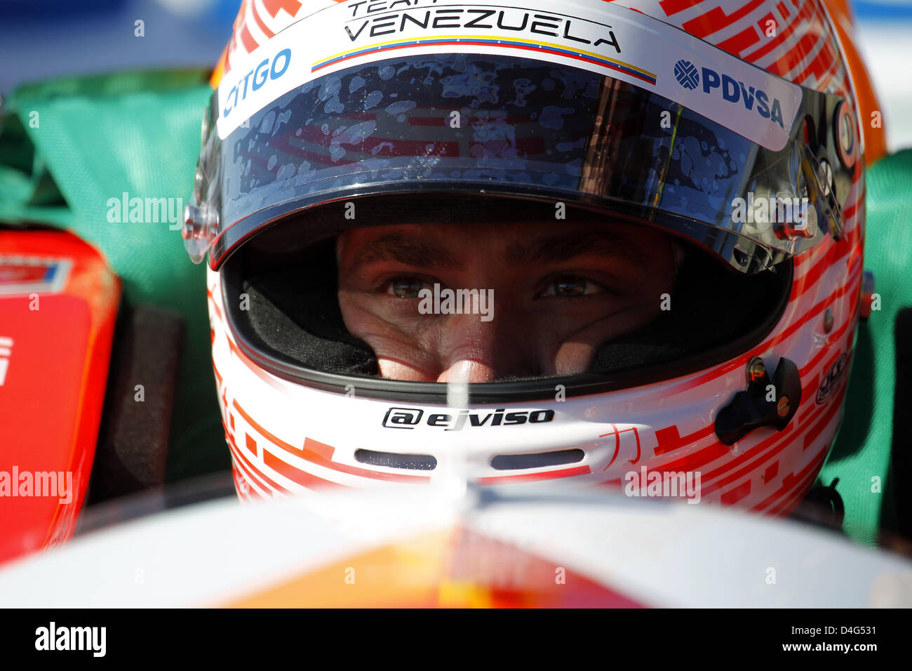 12. März 2013 - Birmingham, Alabama, USA - Indycar Test im Barber Motorsports Park, Birmingham, AL, März 11-13/2013, e.j. VISO, Andretti Autosport (Kredit-Bild: © Ron Bijlsma/ZUMAPRESS.com) Stockfoto