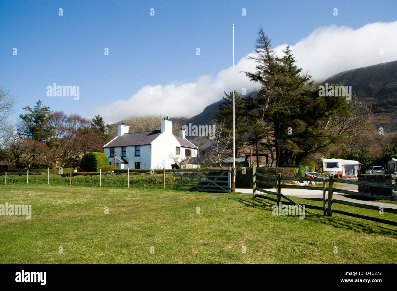 Parsal Campingplatz in der Nähe von Clynogfawr Lleyn Halbinsel Gwynedd Nord-wales Stockfoto