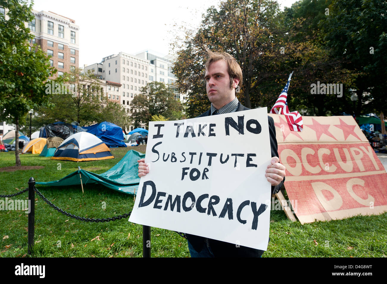 Washington DC, USA, Besetzung der McPherson Square besetzen Bewegung Stockfoto