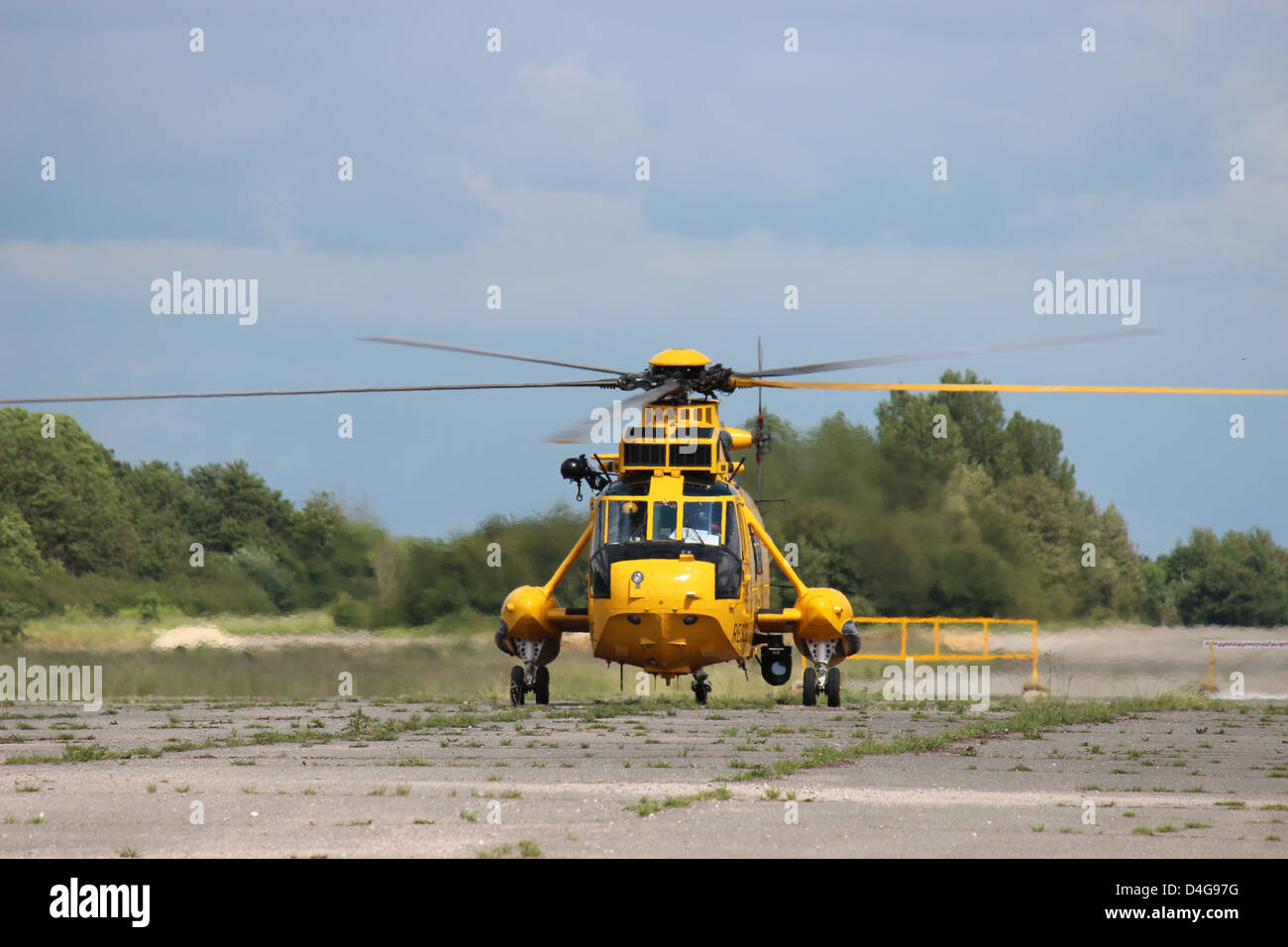 Ödland Sea King SAR auf dem Rollfeld Stockfoto