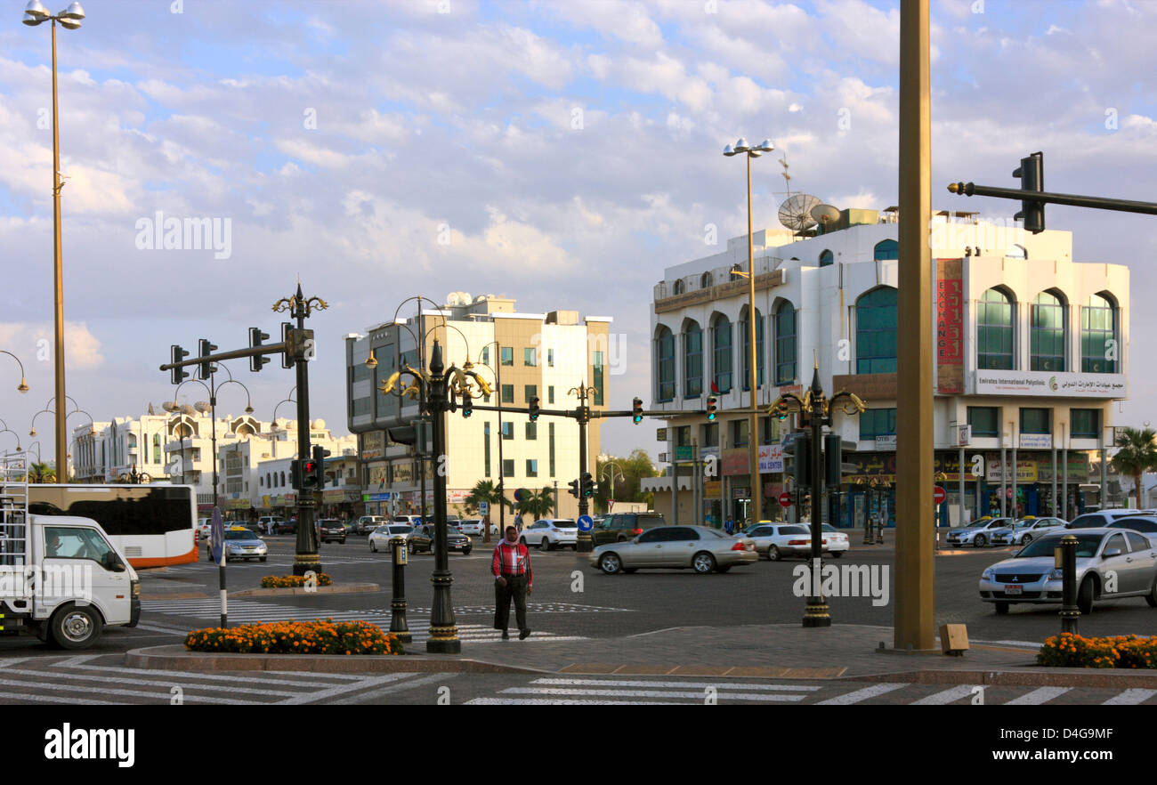 Street View von Al Ain, Abu Dhabi, Vereinigte Arabische Emirate Stockfoto