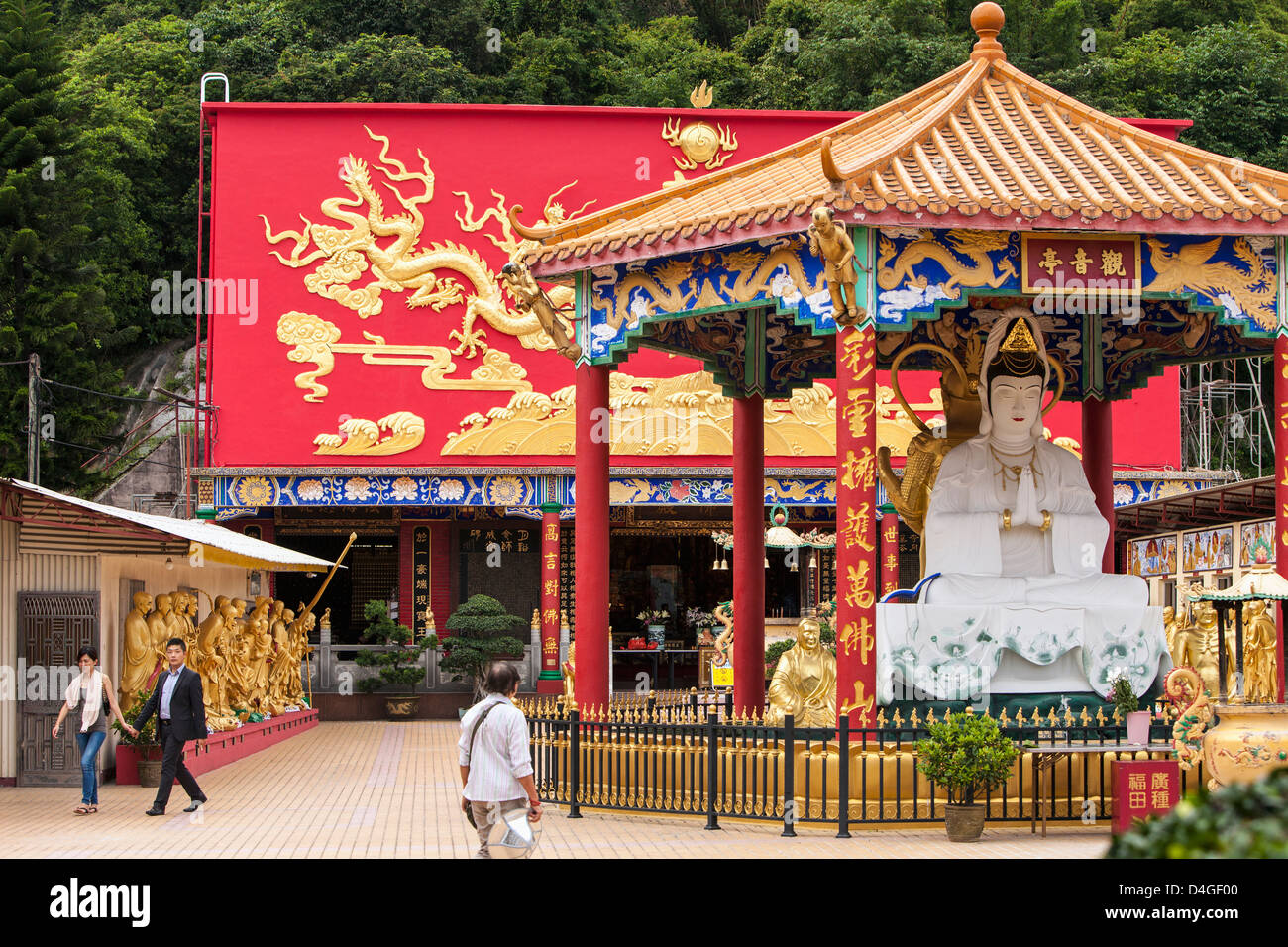 Zehntausend Buddhas Kloster, Sha Tin District, Hong Kong, China Stockfoto