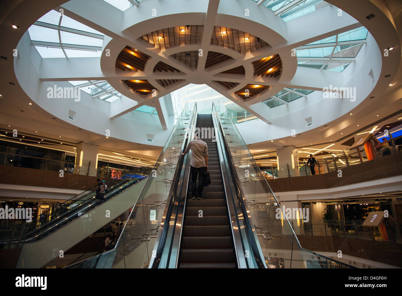 Home-Platz-Shopping-Mall in der Grand Central Plaza in Sha Tin, Hong Kong. Stockfoto