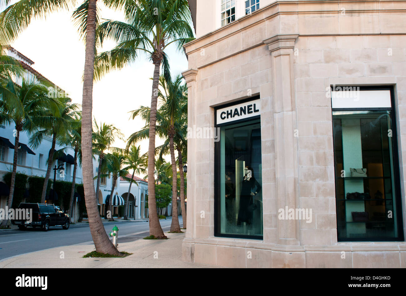 Der Chanel-Store auf der Worth Avenue, West Palm Beach Florida Stockfoto