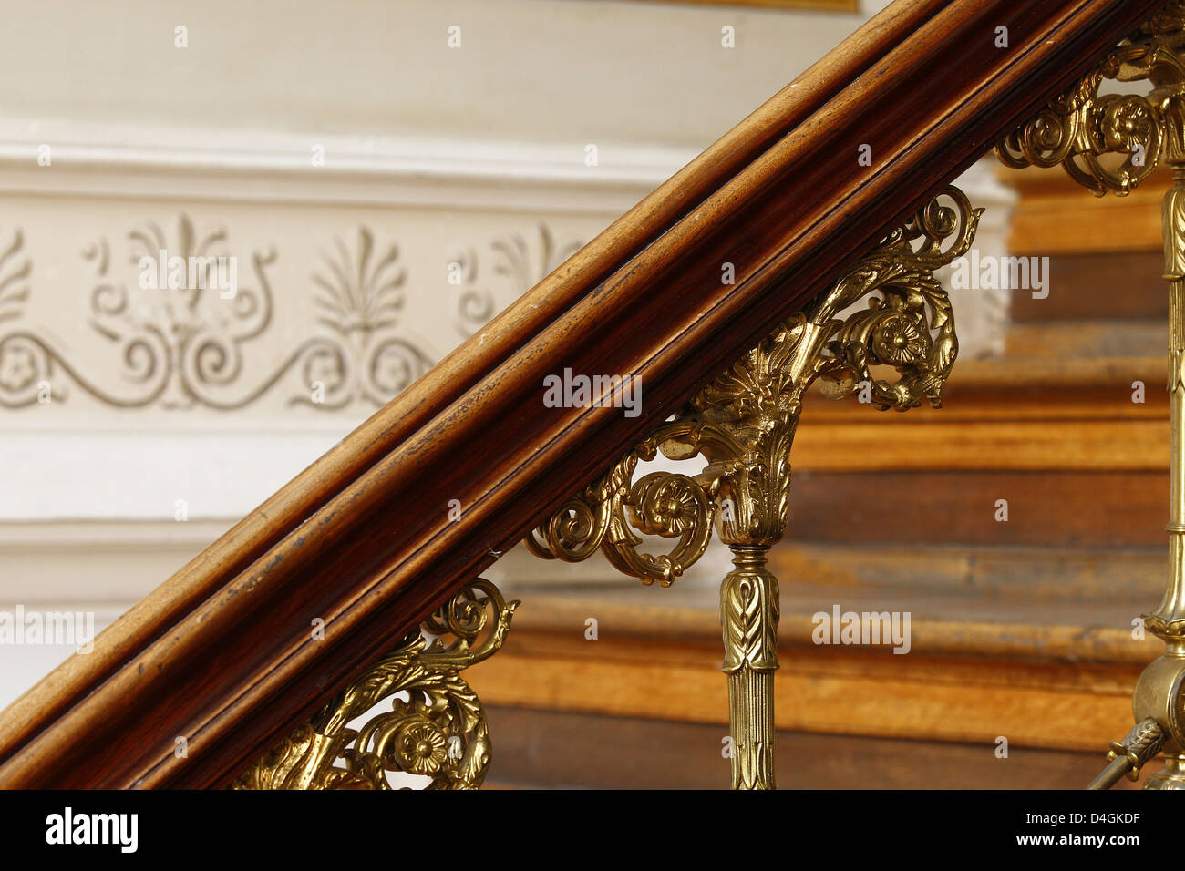 Berlin, Deutschland, Detail der Treppe im hinteren Teil des Gebäudes von der Nicolai-Haus Stockfoto