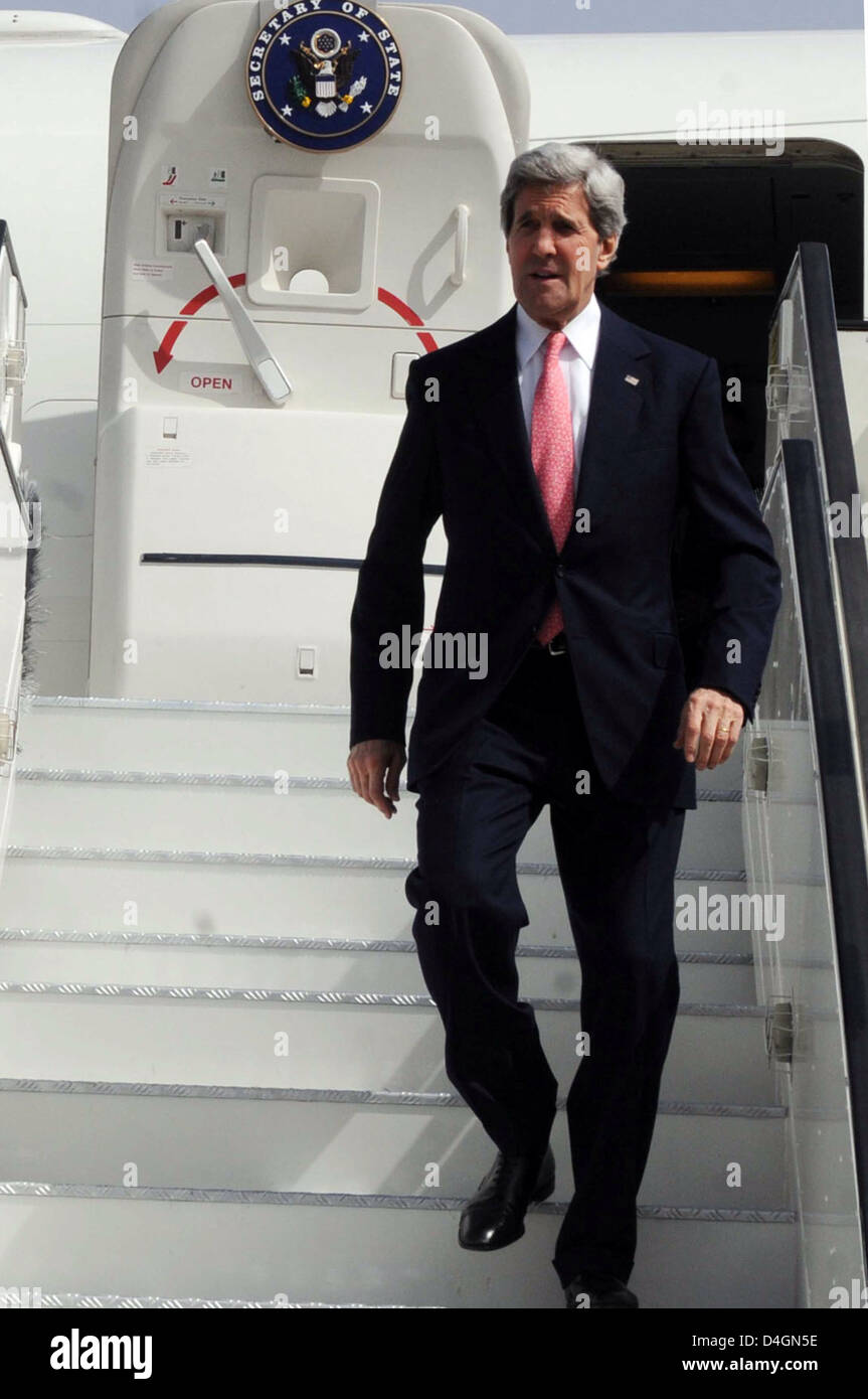 Secretary Kerry kommt in Kairo, Ägypten Stockfoto