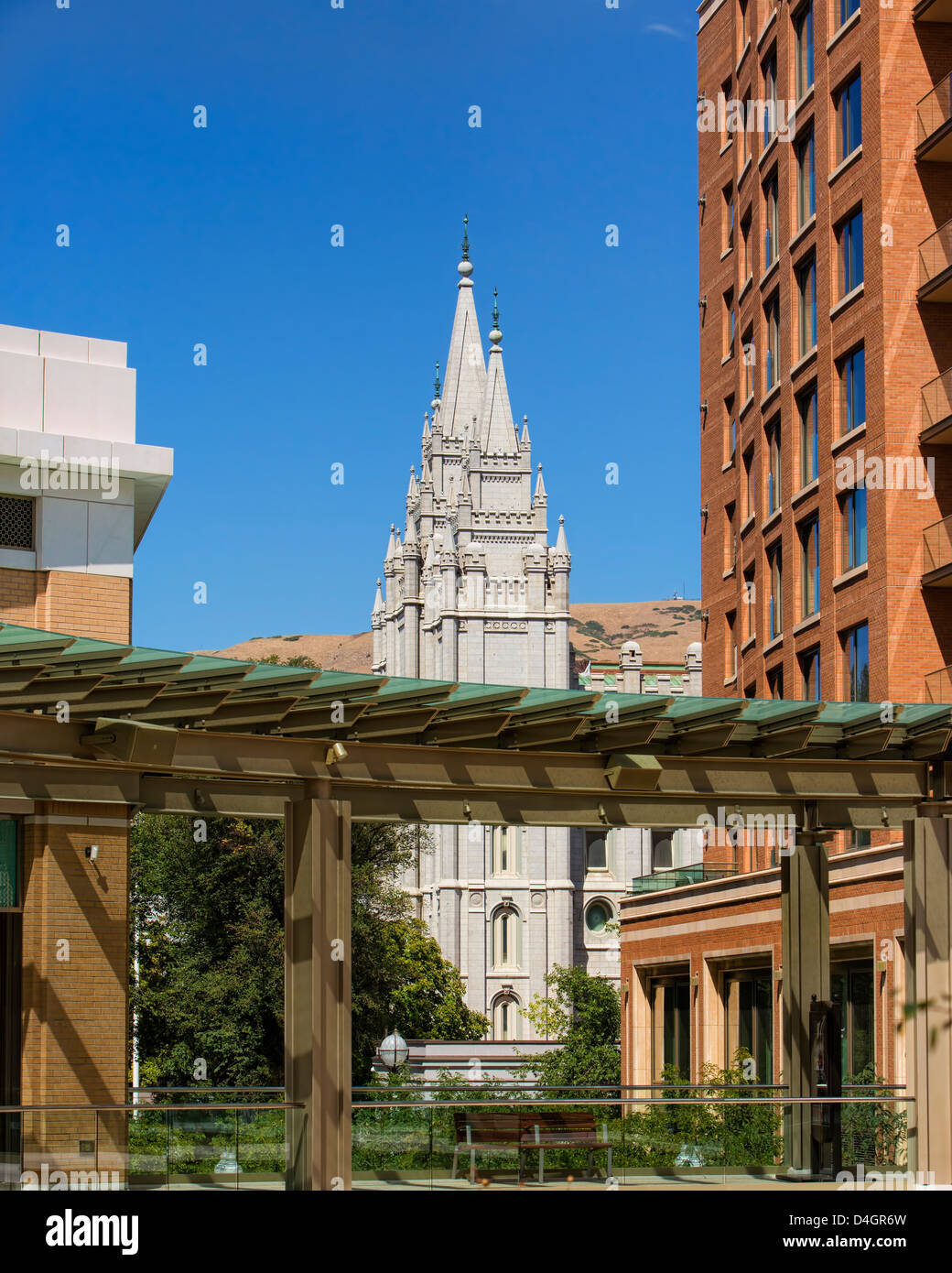 Mormon LDS Tempel Utah in Salt Lake City Stockfoto