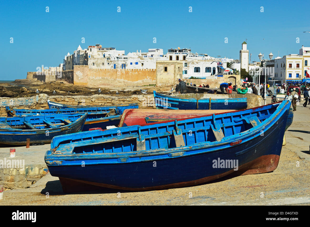 Blick auf Essaouira, Atlantikküste, Marokko, Nordafrika Stockfoto