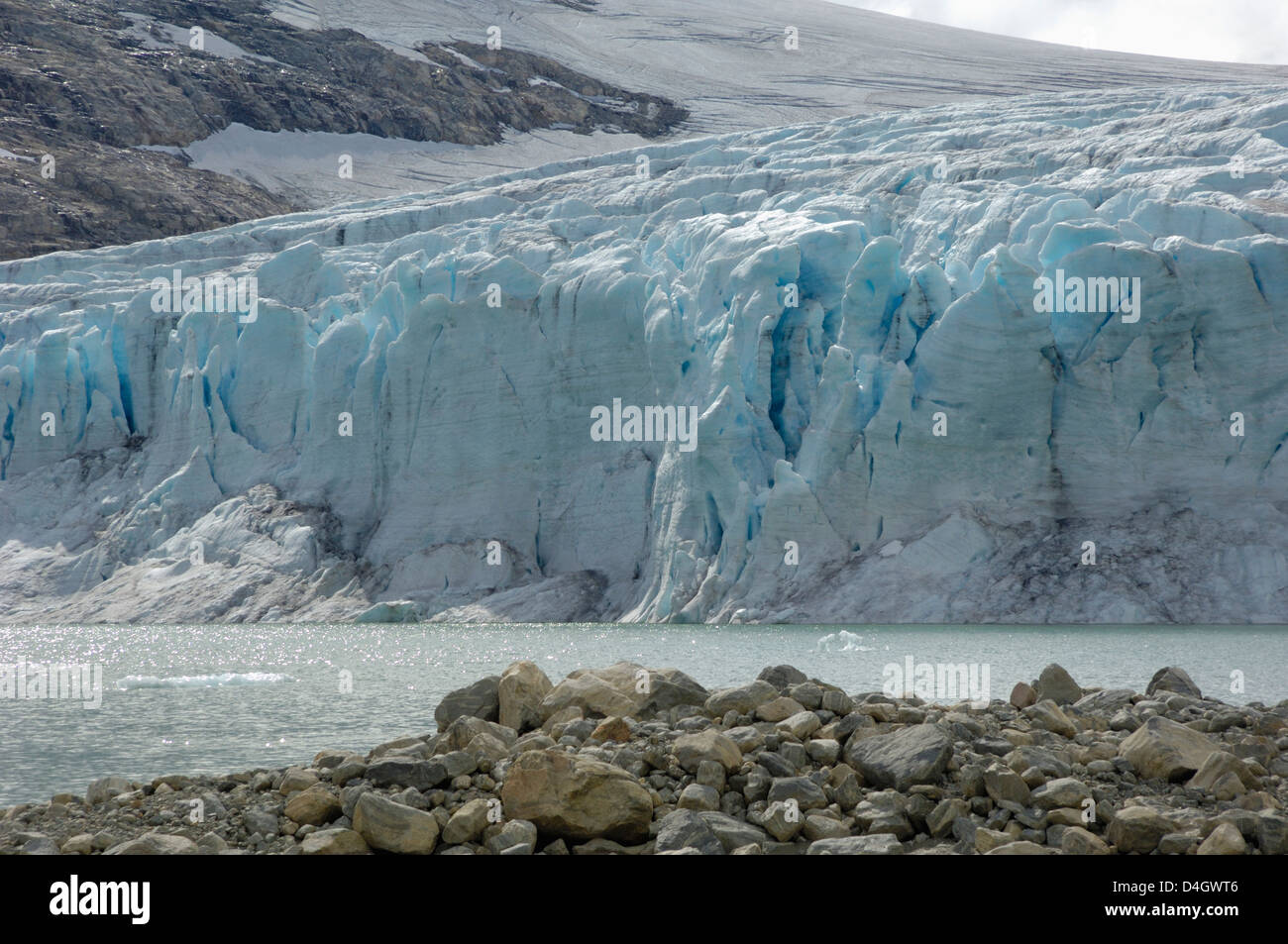 Styggevatnet See Austdalsbreen Gletscher Jostedalsbreen Inlandeis, Sogn Og Fjordane, Norwegen, Skandinavien Stockfoto