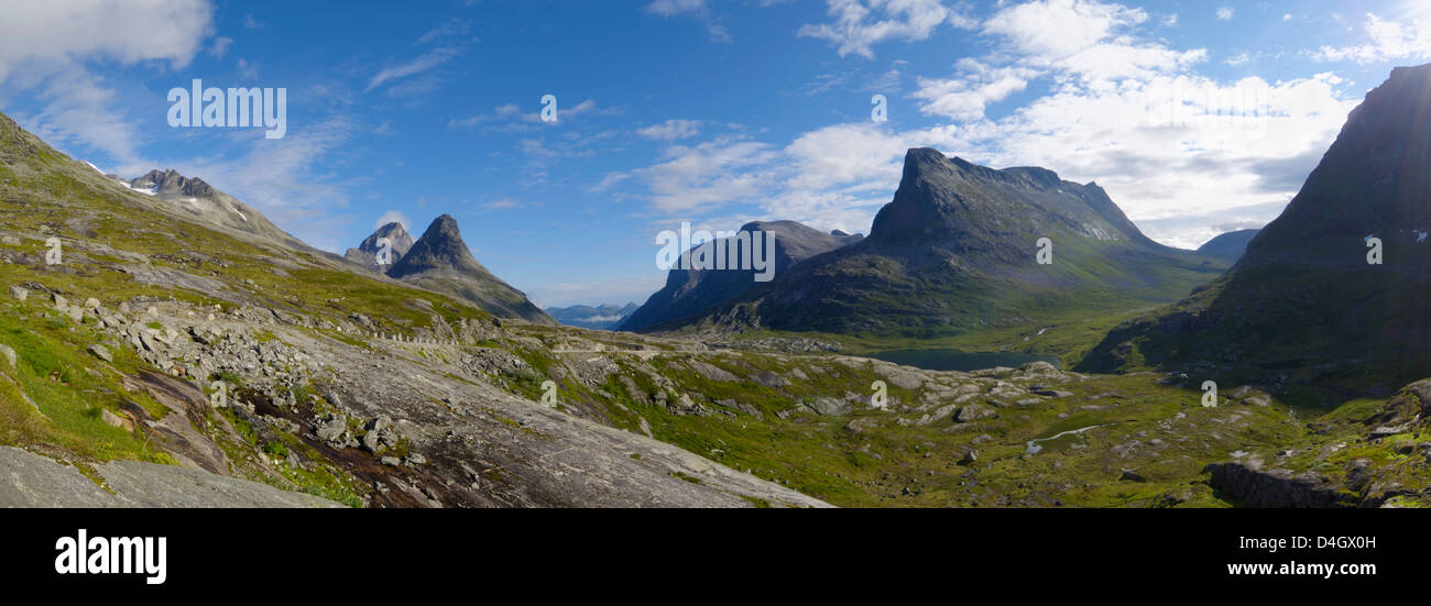 Berge in der Nähe von Trollstigen, mehr Og Romsdal, Norwegen, Skandinavien Stockfoto