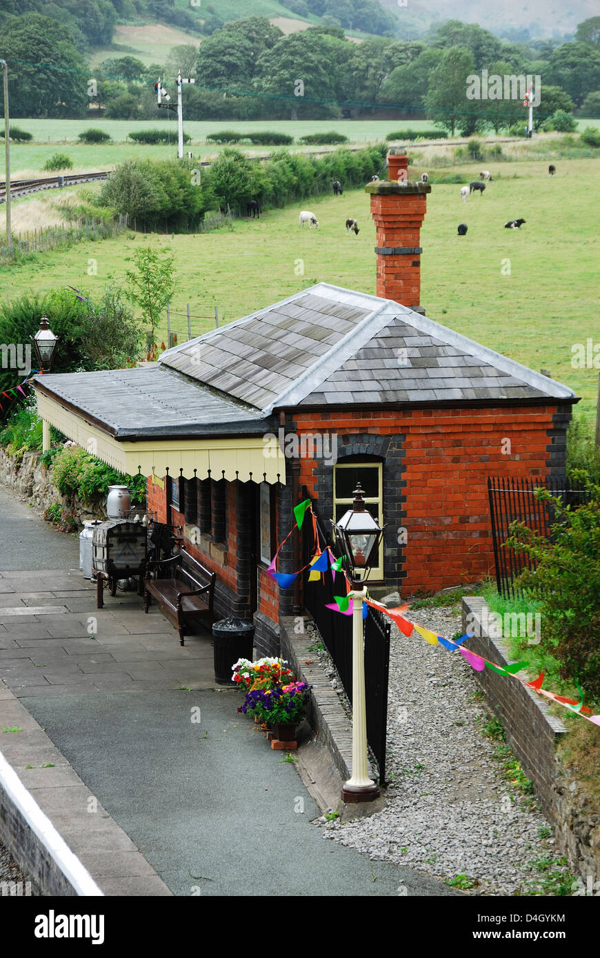 Carrog Bahnhof in der Nähe von Llangollen Nord-Wales Stockfoto