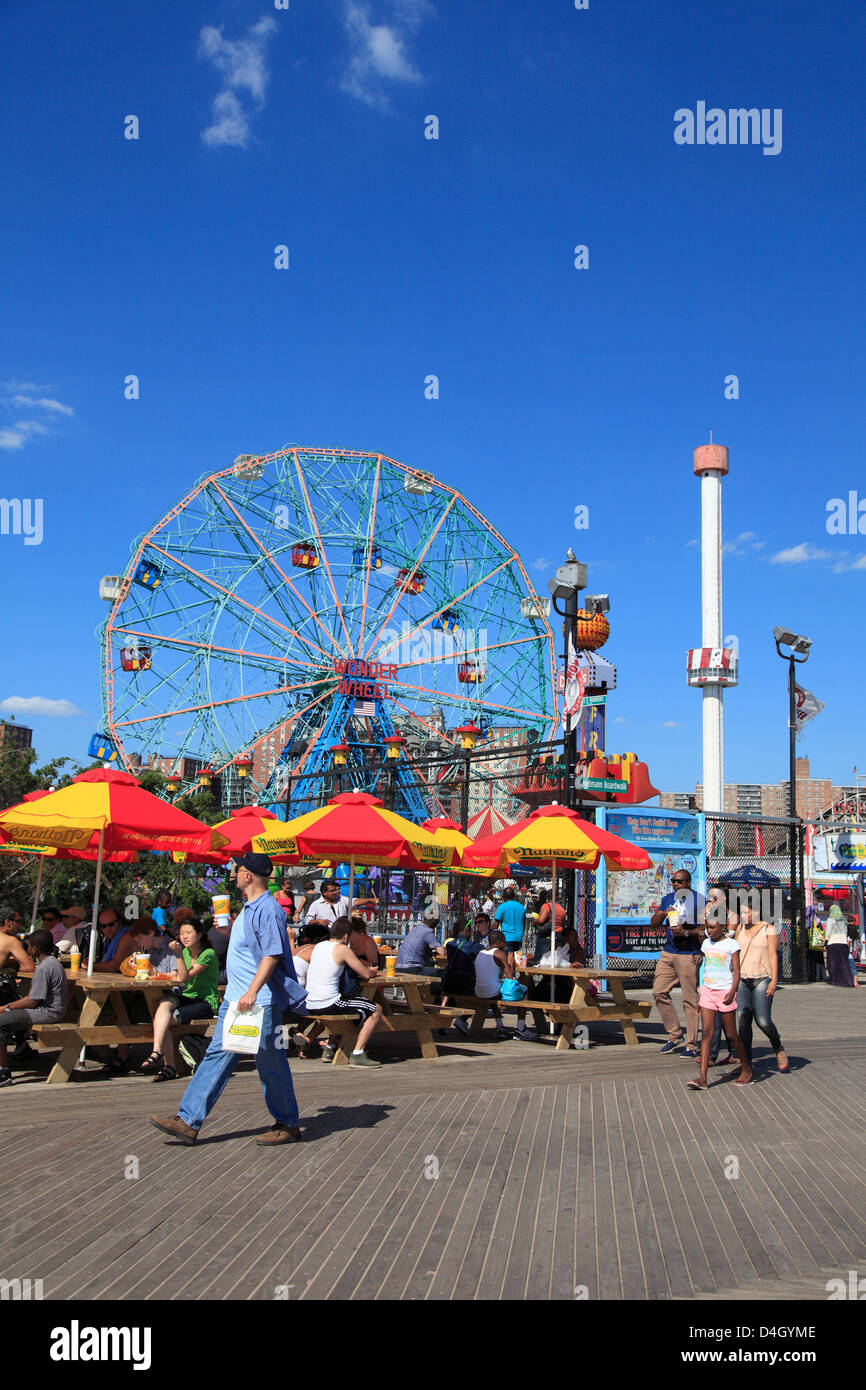 Promenade, Coney Island, Brooklyn, New York City, USA Stockfoto