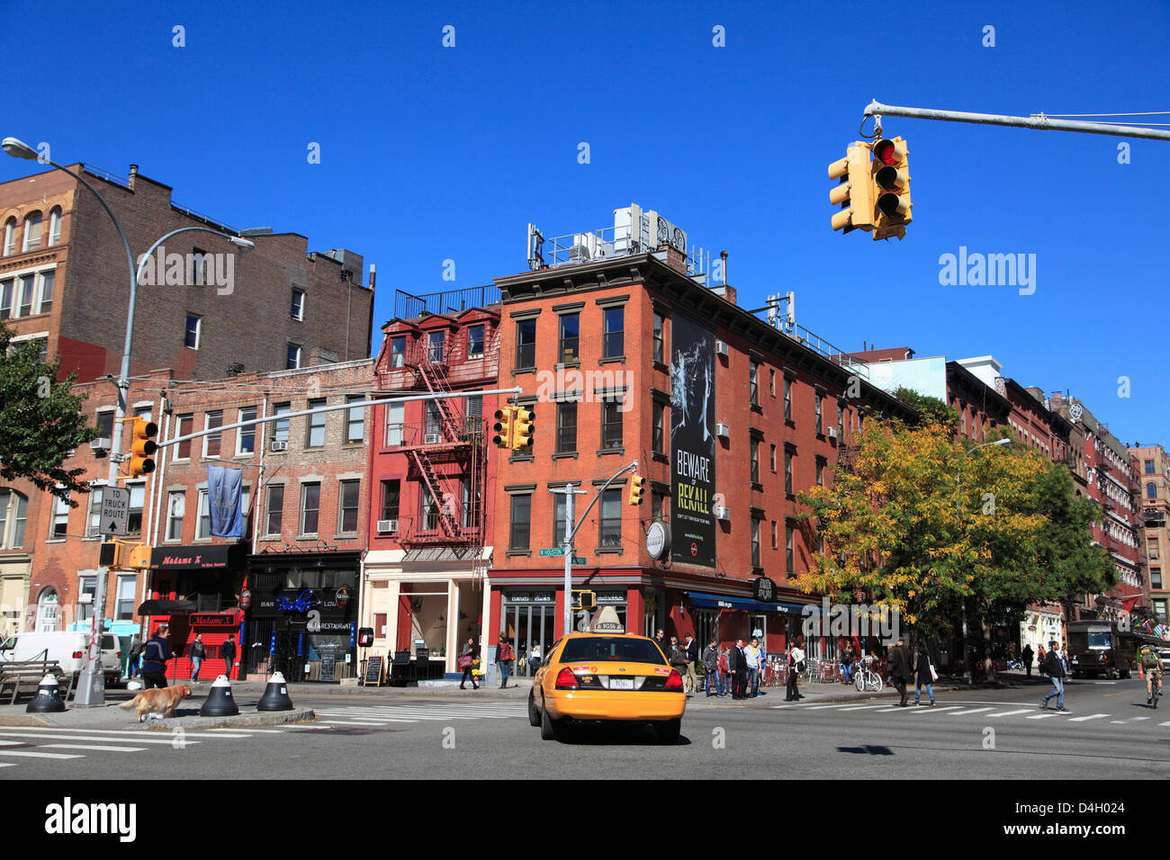 Houston Street, Greenwich Village, Manhattan, New York City, USA Stockfoto