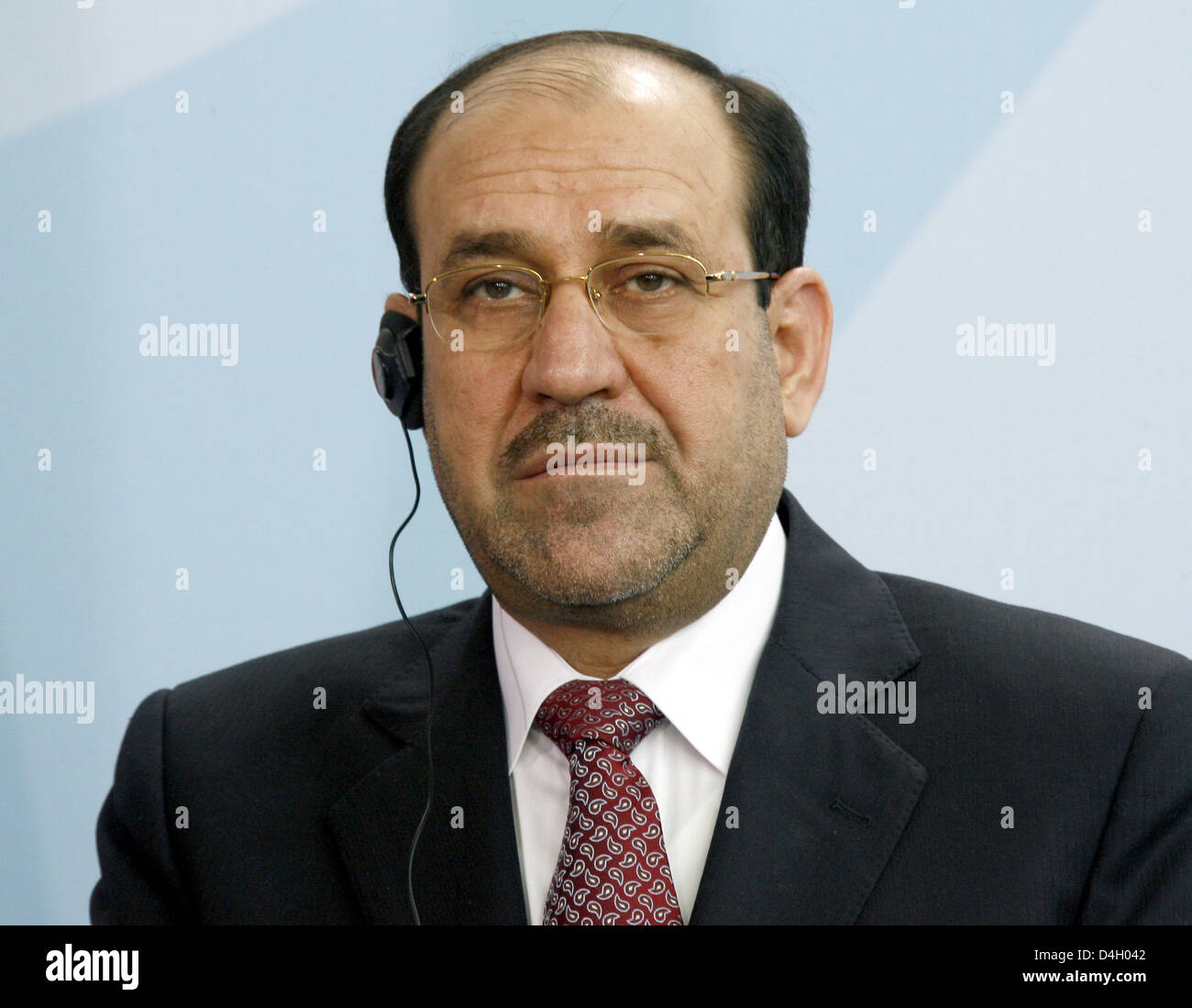 Der irakische Ministerpräsident Nuri al-Maliki ist im Kanzleramt in Berlin, Deutschland, 22. Juli 2008 abgebildet. Maliki ist zu einem offiziellen Besuch nach Deutschland für mehrere Tage. Foto: Wolfgang Kumm Stockfoto