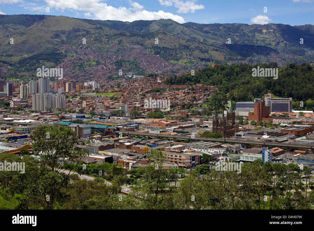 Blick über die Stadt Medellin, Kolumbien, Südamerika Stockfoto