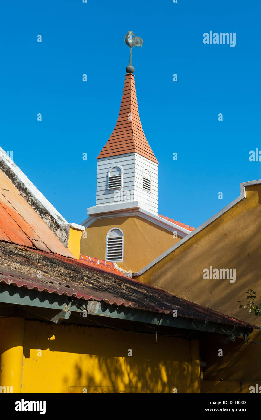 Niederländische Architektur Kralendijk Hauptstadt von Bonaire, ABC-Inseln, Niederländische Antillen, Karibik Stockfoto