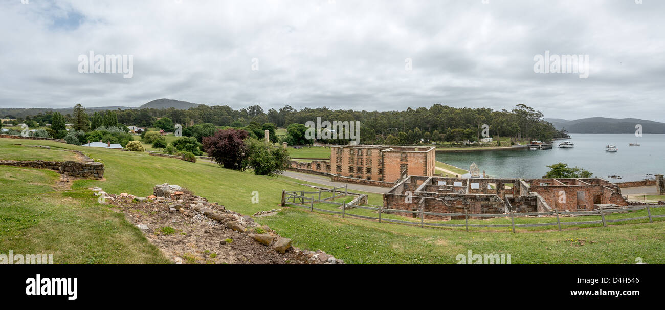 Gebäude, Ruinen in Port Arthur, Tasmanien, das einst ein Moreton Bay in Australien überführen Anfänge. Stockfoto