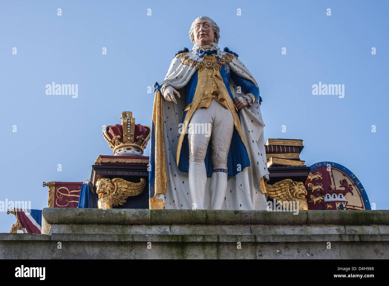 George dritte Statue Weymouth Dorset Stockfoto