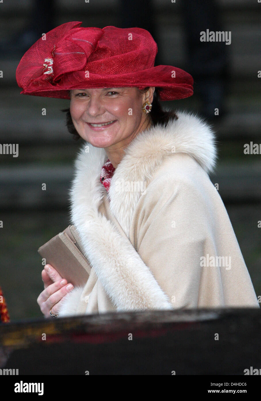 Prinzessin Margaretha von Luxemburg besucht die standesamtliche Trauung von Erzherzogin Marie Christine von Österreich und Graf Rodolphe von Limburg Stirum im Rathaus in Mechelen, Belgien, 6. Dezember 2008. Foto: Patrick van Katwijk Stockfoto