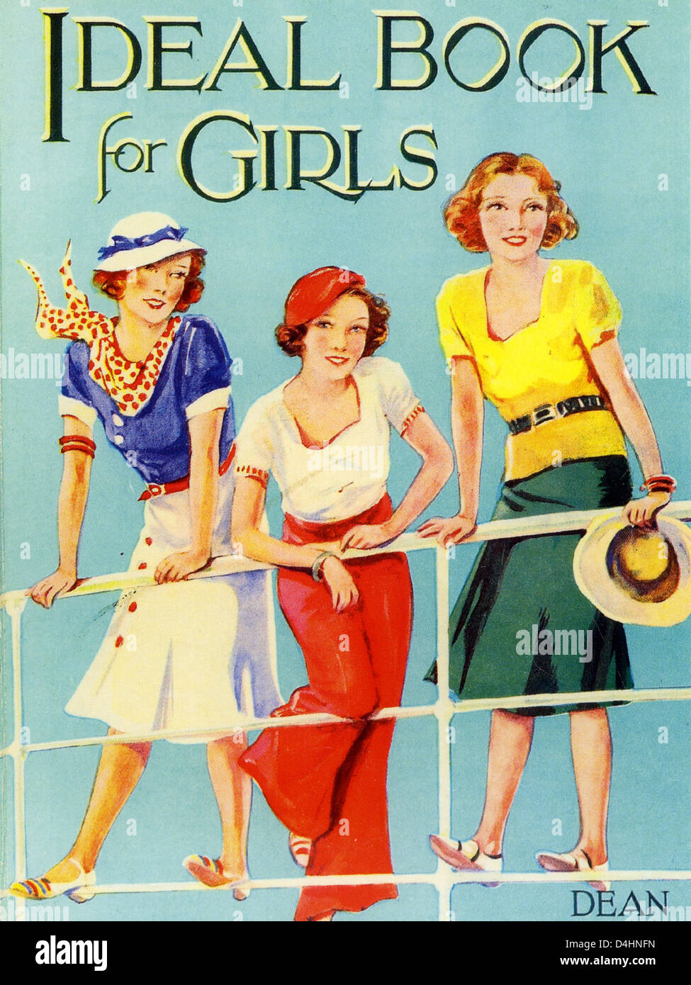 IDEALE Buch für Mädchen Cover des Buches von Dean & Son Ltd in London im Jahre 1936 veröffentlicht Stockfoto