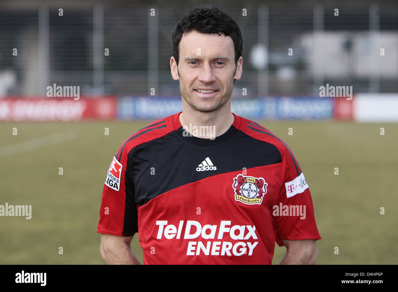 Thomas Zdebel, Neuzugang des Bundesligisten Bayer 04 Leverkusen, bei einem Fototermin in Leverkusen, Deutschland, 5. Februar 2009 gezeigt. Foto: David Ebener Stockfoto