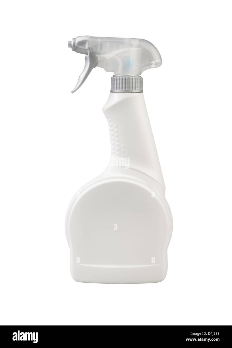 Flasche Spray Waschmittel isoliert auf weißem Hintergrund Stockfoto