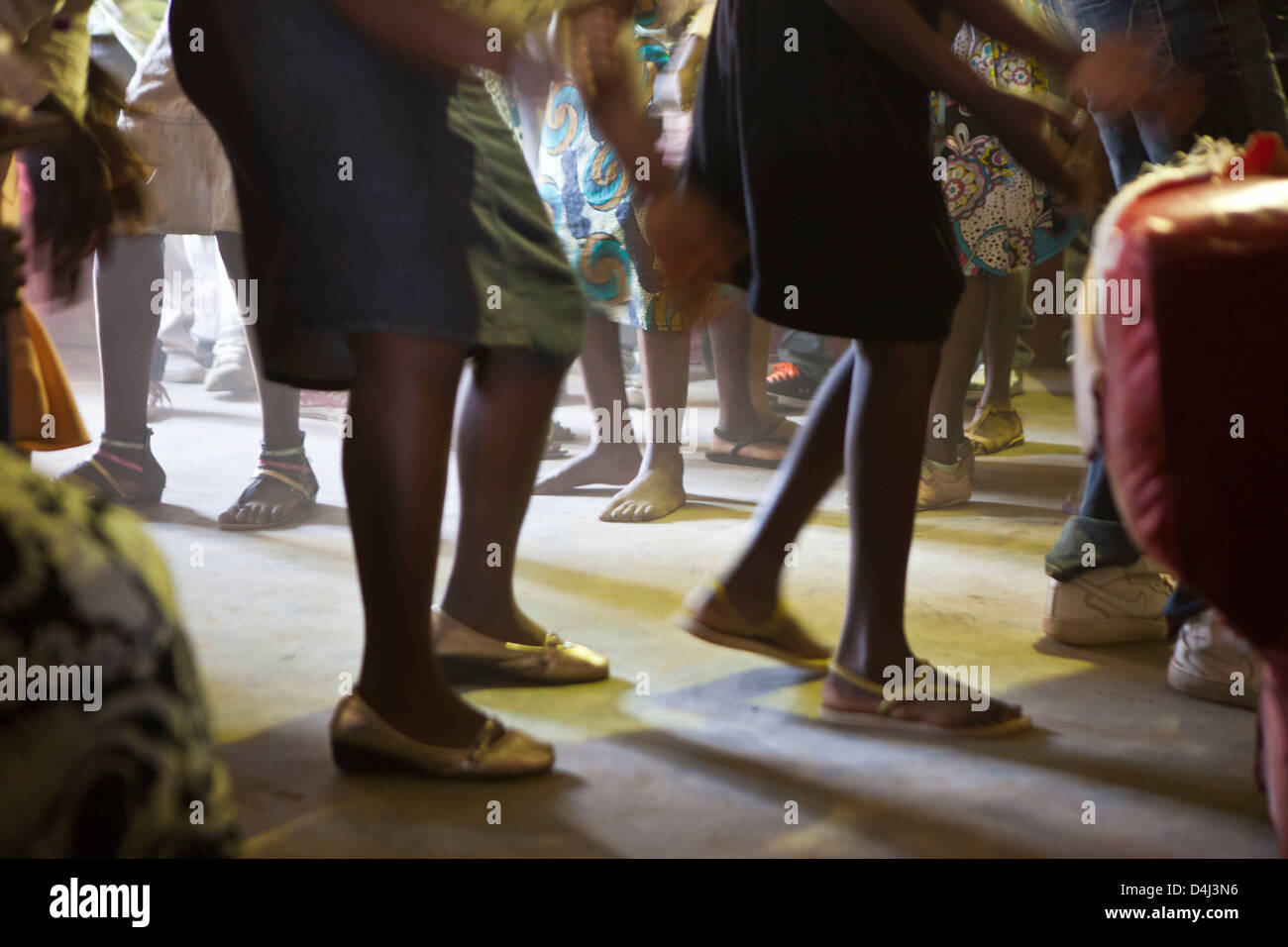 Tanz und Gesang, die Kongregation in der unabhängigen Christ International Christian Church, Chimoio, Manica Bezirk, Mosambik Stockfoto