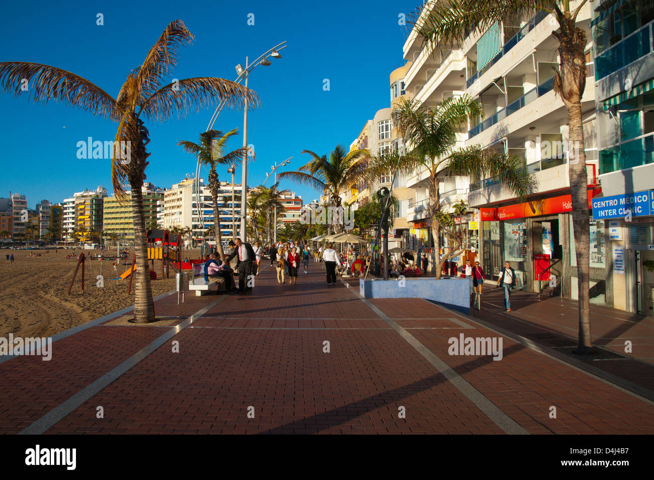 Paseo de Las Canteras Strandpromenade vor dem Canteras Strand Las Palmas de  Gran Canaria Insel der Kanarischen Inseln-Spanien Stockfotografie - Alamy
