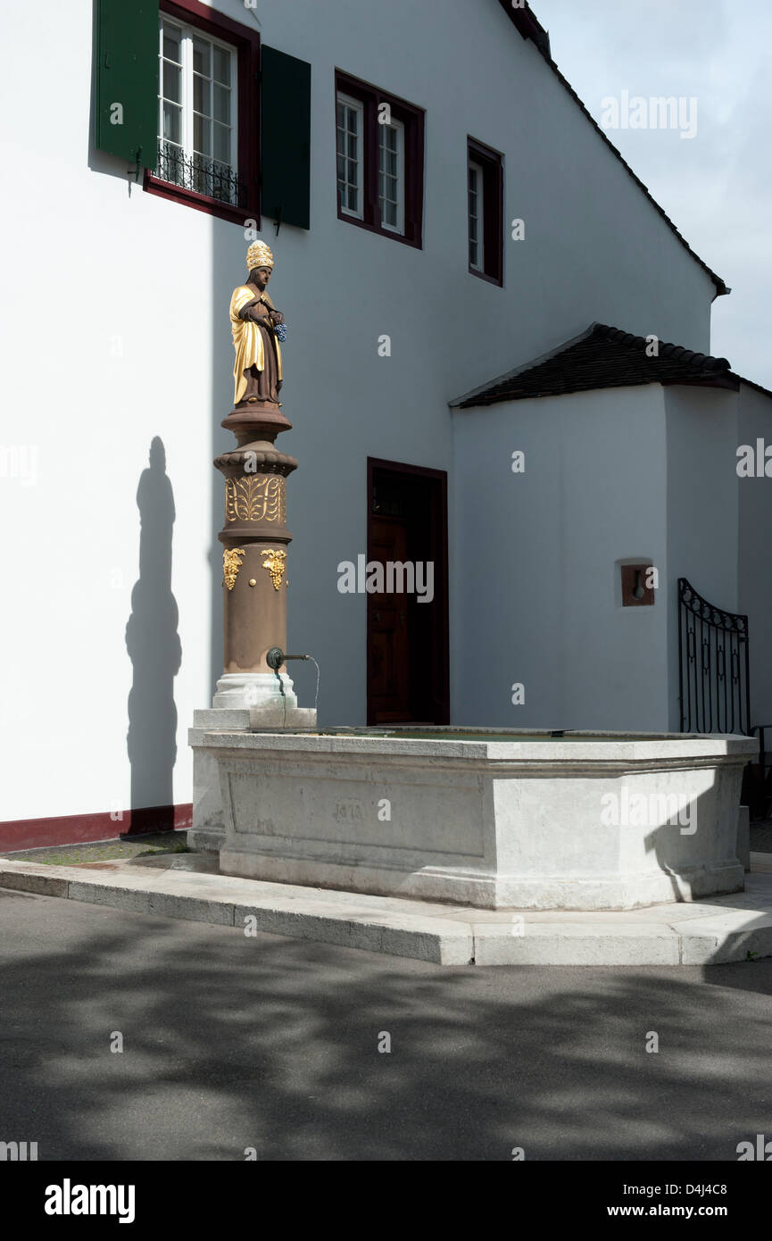 Basel, Schweiz, den städtischen Brunnen Stockfoto