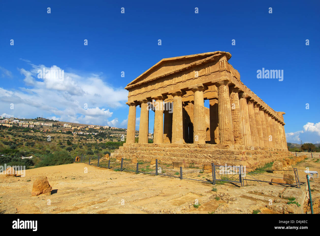 Griechische Ruinen des Concordia-Tempels (Tiempo di Concordia). Agrigento, Sizilien Stockfoto