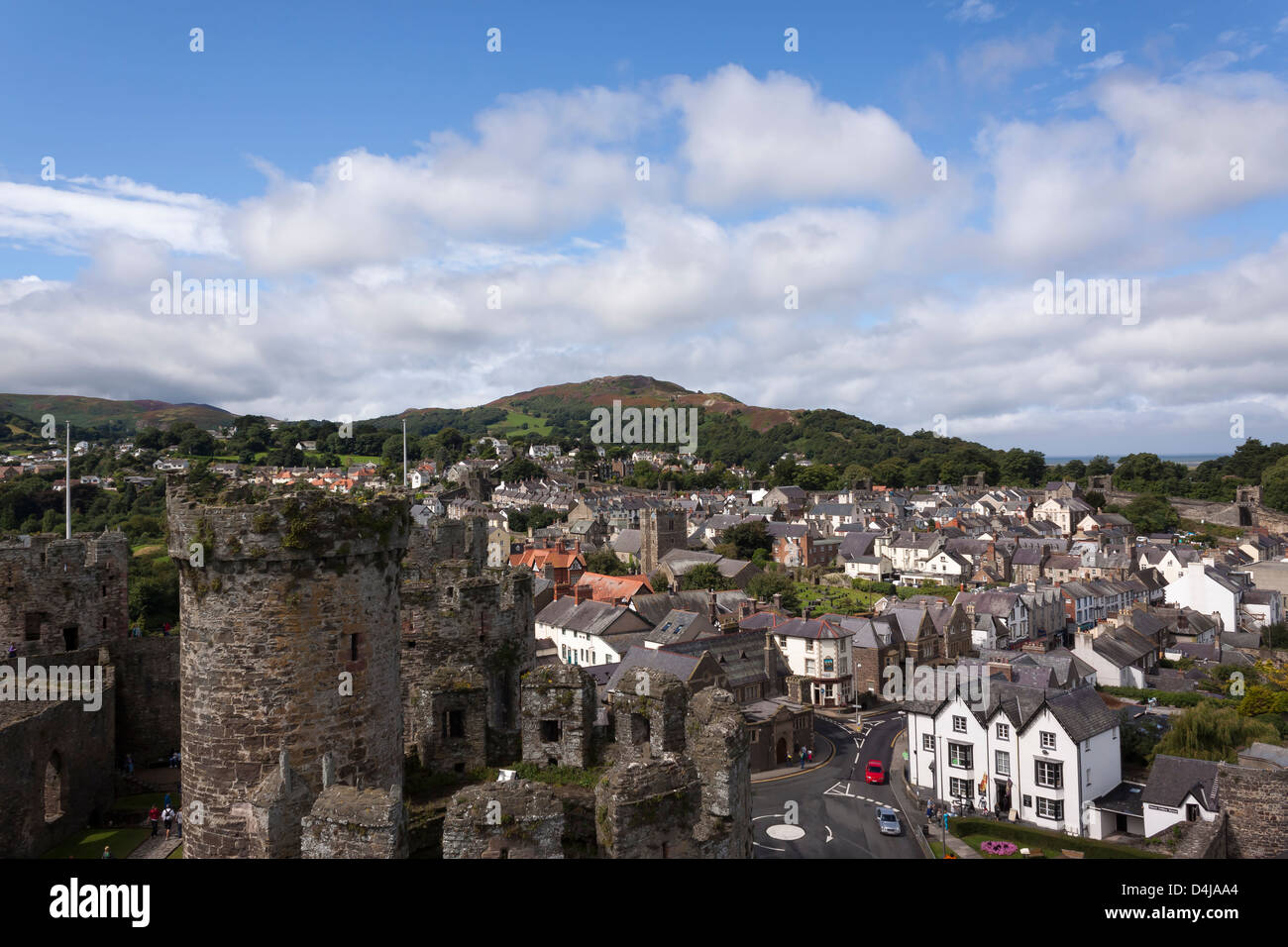 Conwy Castle, North Wales, Vereinigtes Königreich Stockfoto