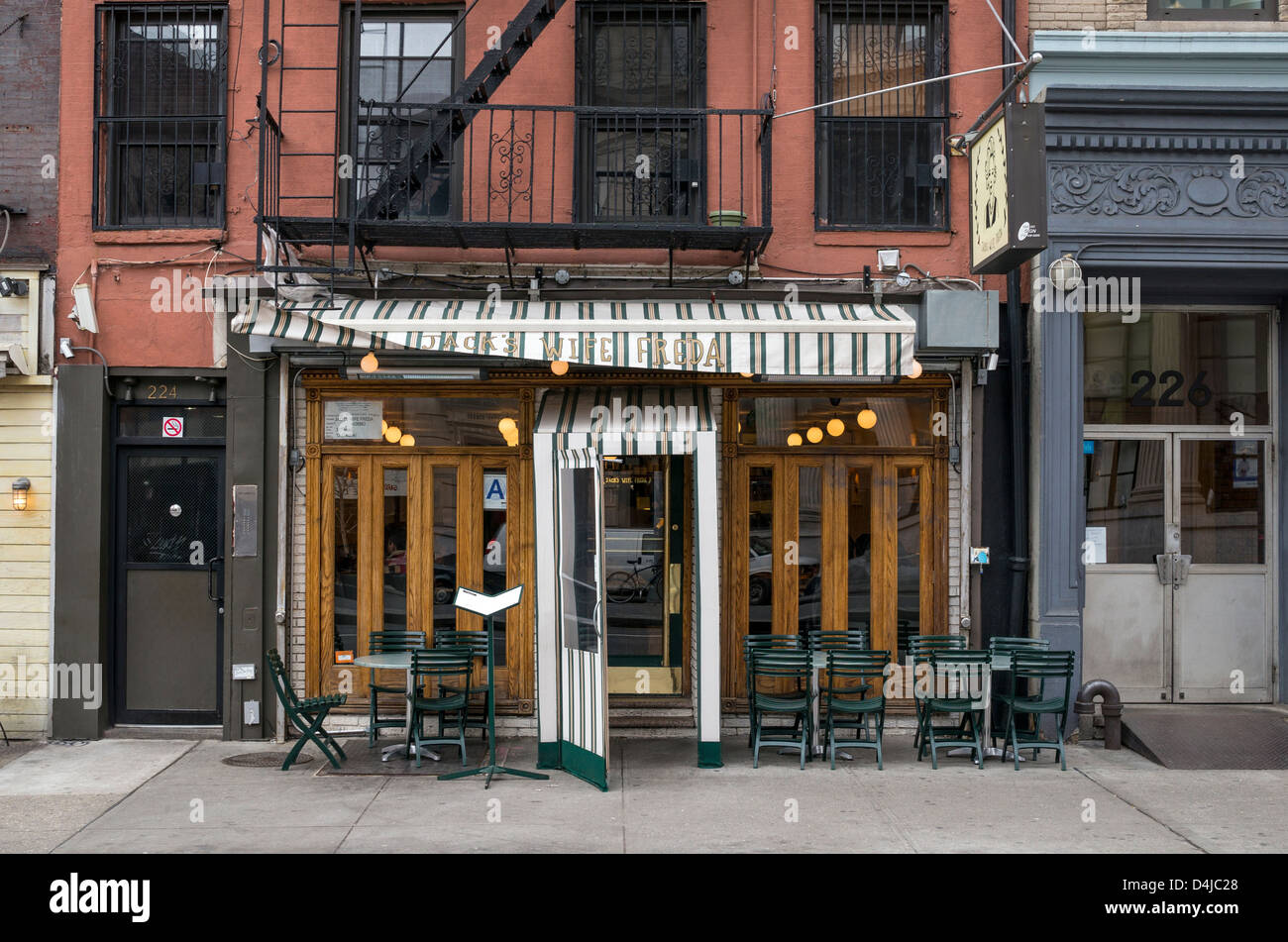 Jacks Frau Freda Restaurant in SoHo in New York City Stockfoto