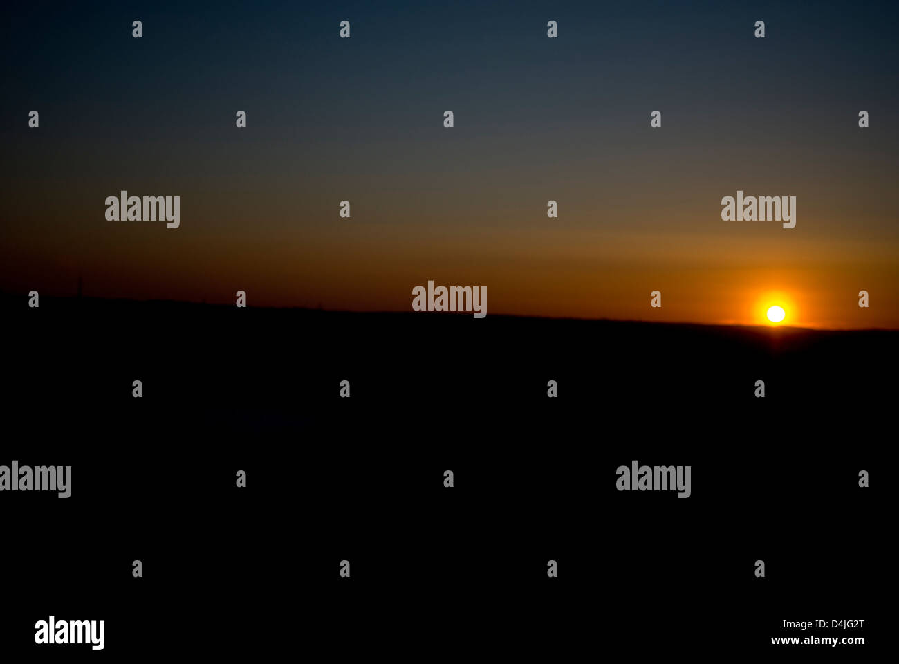 Sonnenuntergang in Aarhus V, Dänemark Stockfoto