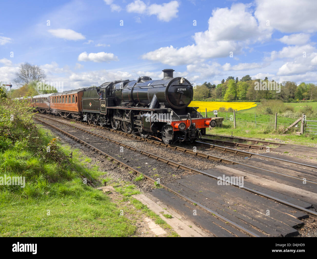 England Worcestershire Severn Valley erhaltene Arley Bahnhof Dampf Stockfoto