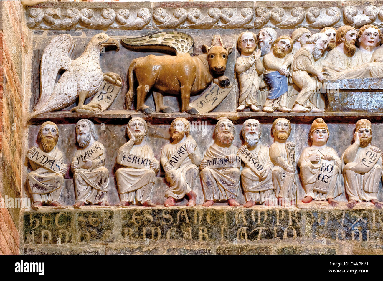 Italien Piemont Albugnano Abbazia Santa Maria di Vezzolano Kirche Jubè Stockfoto