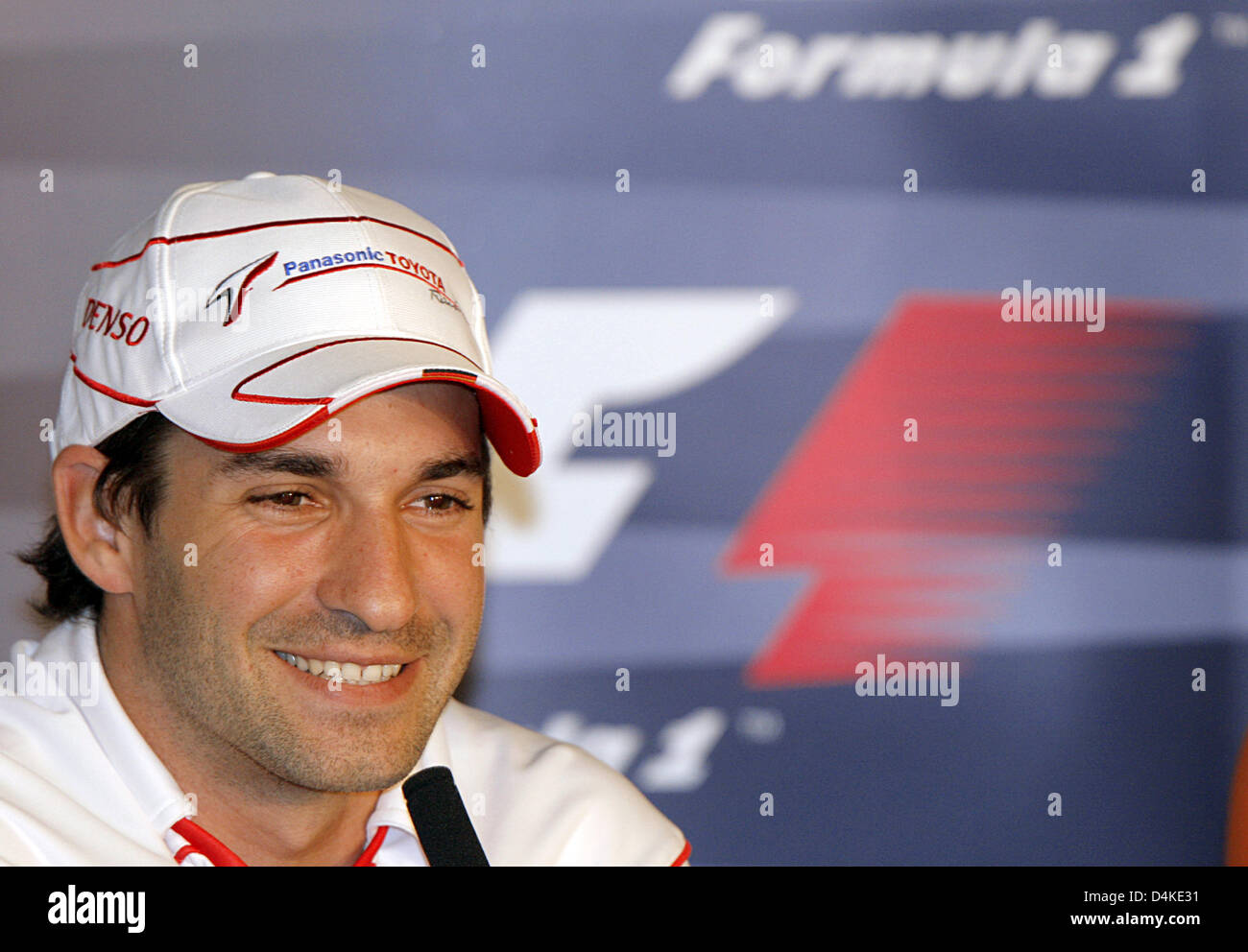 Deutsche Formel1-Fahrer Timo Glock Toyota abgebildet auf einer Pressekonferenz am Nürburgring in Nuerburg, Deutschland, 9. Juli 2009. Die Formel 1 Grand Prix von Deutschland statt findet am 12. Juli. Foto: JENS Büttner Stockfoto