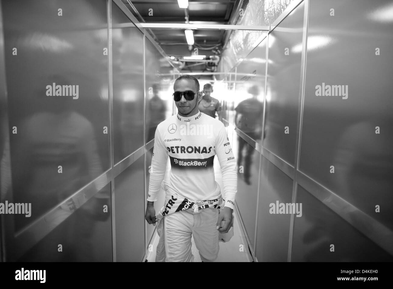 Melbourne, Australien. 15. März 2013. Motorsport: FIA Formel 1 Weltmeisterschaft 2013, Grand Prix von Australien, #10 Lewis Hamilton (GBR, Mercedes AMG Petronas F1 Team), Credit: DPA/Alamy Live-Nachrichten Stockfoto