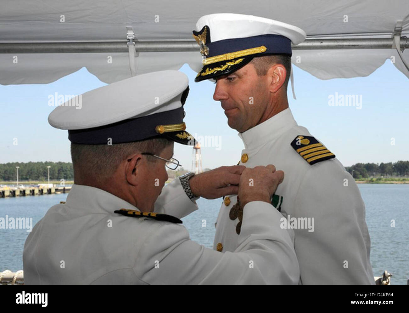 Coast Guard Cutter Legare Änderung des Befehls Stockfoto