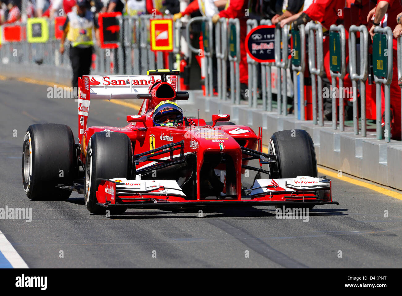 Melbourne, Australien. 15. März 2013. Formel 1 australischen Grand Prix-Praxis. Felipe Massa, Scuderia Ferrari, Foto: Mspb / Damir Ivka/Dpa/Alamy Live-Nachrichten Stockfoto
