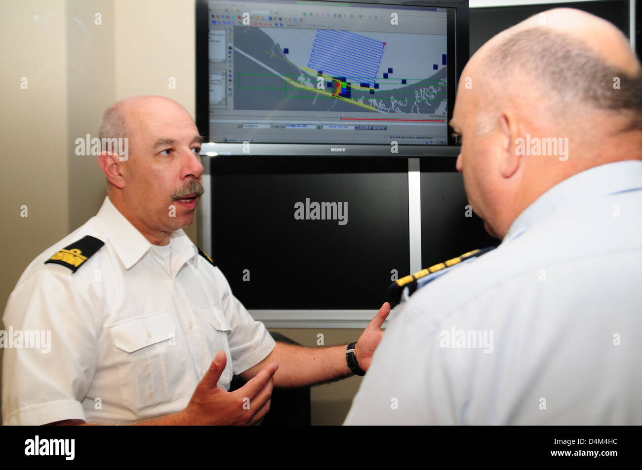 Coast Guard Sector New Orleans Gastgeber polnischen Grenzschutz Kommandant Stockfoto