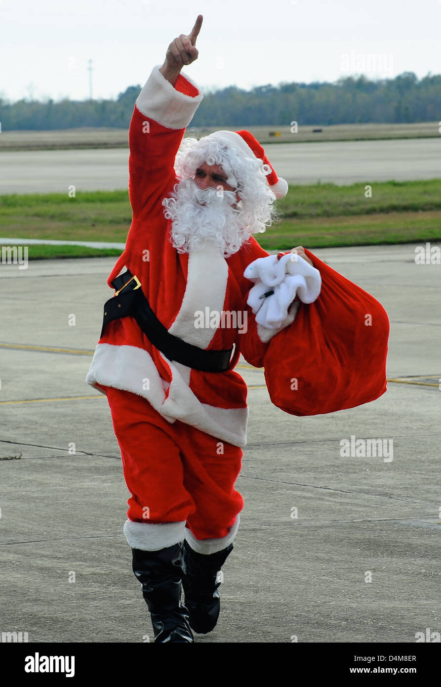 Santa kommt in New Orleans Stockfoto