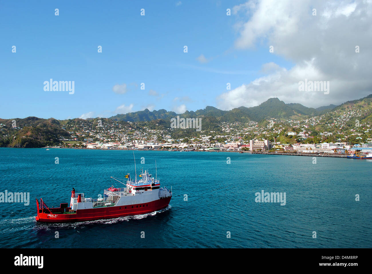 Kingstown Hafen in St. Vincent Stockfoto