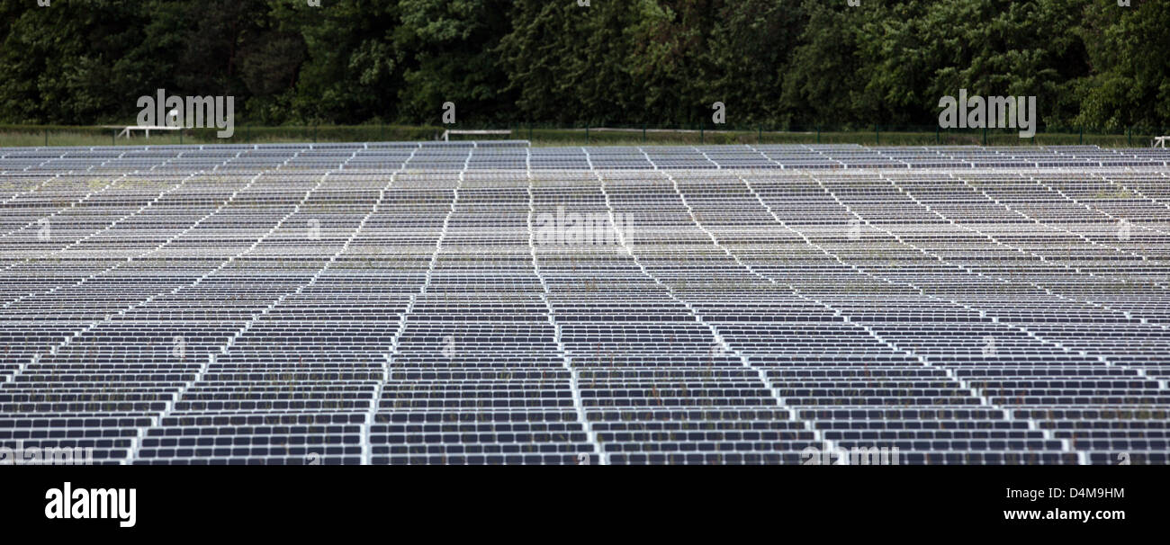 Dresden, Deutschland, Photovoltaik-Anlage Stockfoto